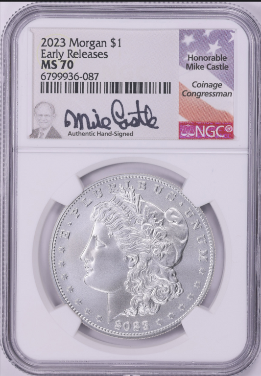 2023-S Morgan Silver Dollar "Early Releases" TOP GRADE! NGC Mint State 70
