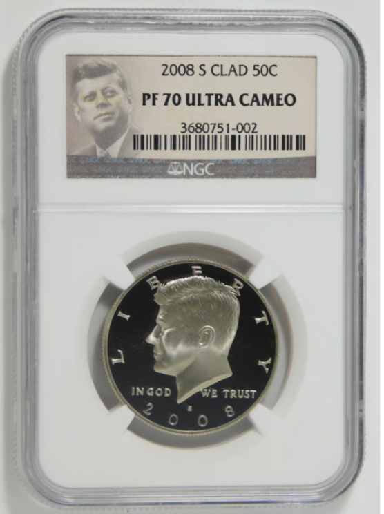 2008-S Kennedy Half Dollar TOP GRADE! NGC Proof-70 UC