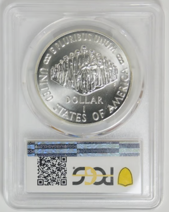 1987-P Commemorative Constitution Silver Dollar TOP GRADE PCGS MS70
