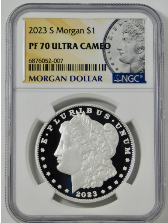 2023-S Morgan Silver Dollar TOP GRADE! NGC Proof 70 Ultra Cameo