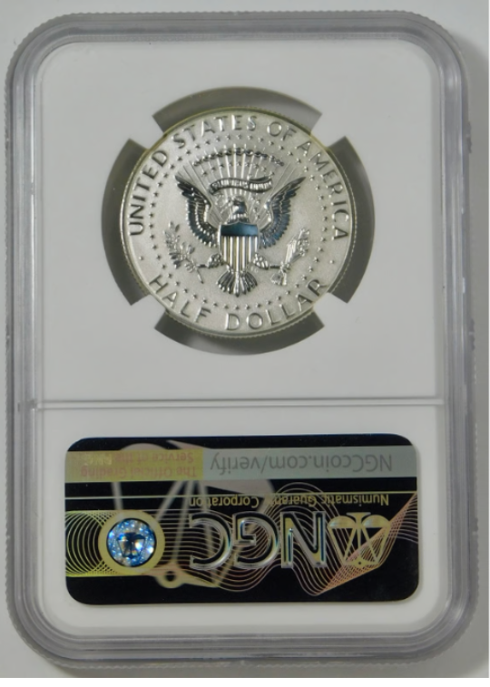 2018-S Kennedy Silver "Reverse Proof" Half Dollar. NGC Proof 70