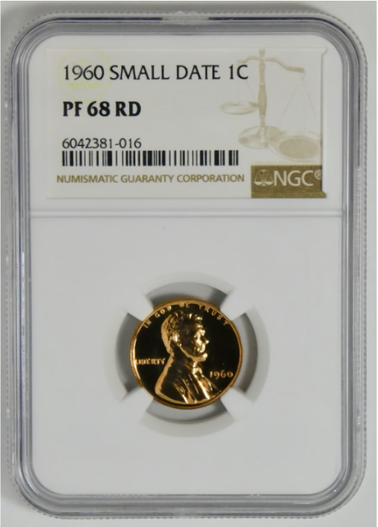 1960 Lincoln Cent "SMALL DATE" High Grade! NGC Proof 68 RD
