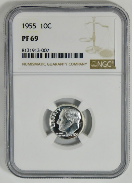 1959 Silver Roosevelt Dime HIGH GRADE! Gem Proof 69