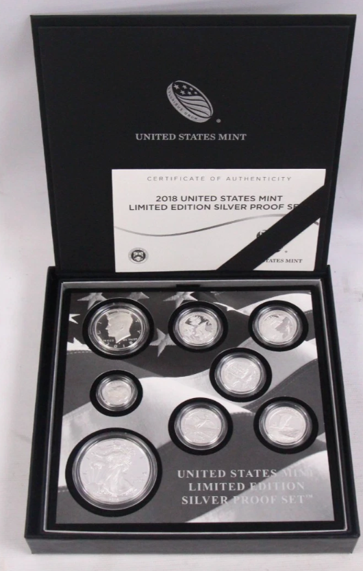 2018-S Limited Edition Silver Proof Set in Original Packaging - COA