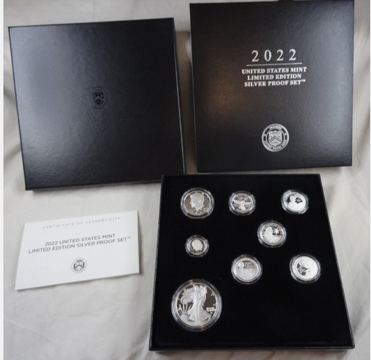 2022-S Limited Edition Silver Proof Set Orig Box-COA