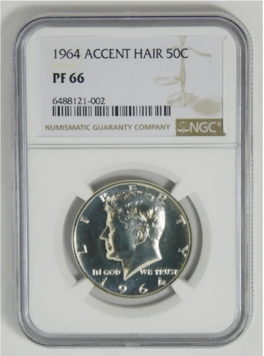 1964 Kennedy "Accented Hair" Half Dollar NGC Gem Proof 66