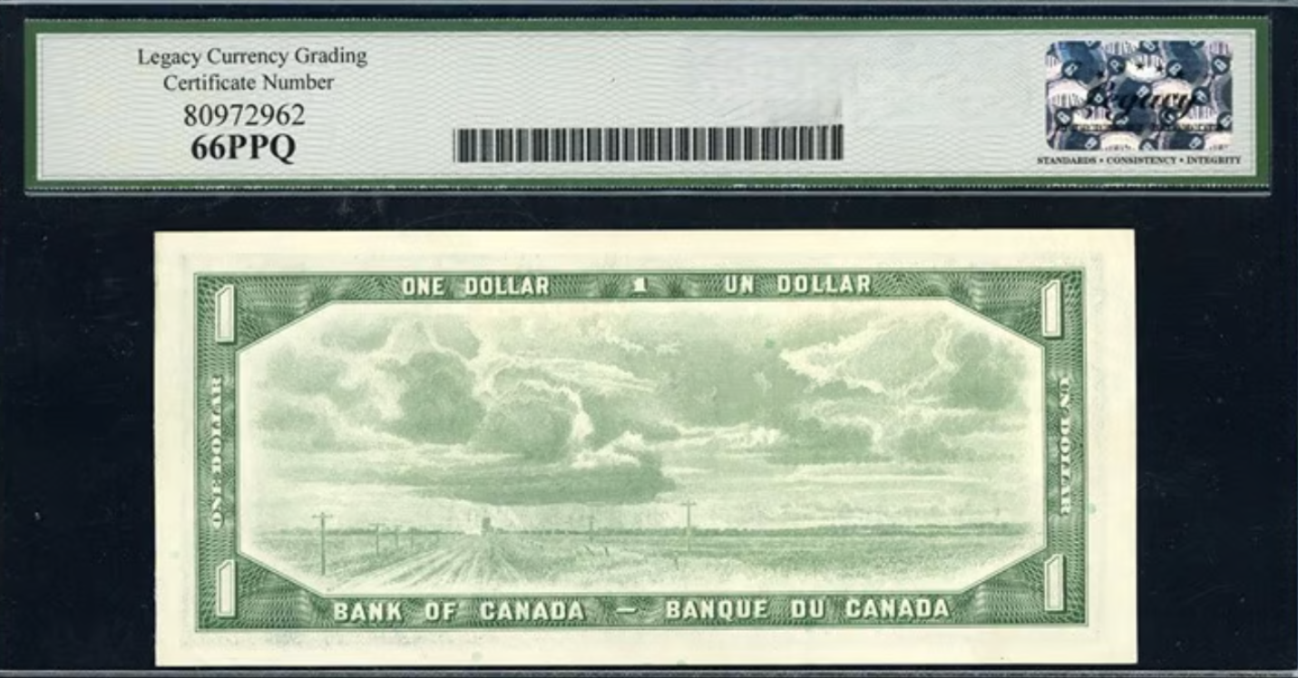 1954 $1 Bank of Canada Note "GEM NEW" Legacy 66PPQ