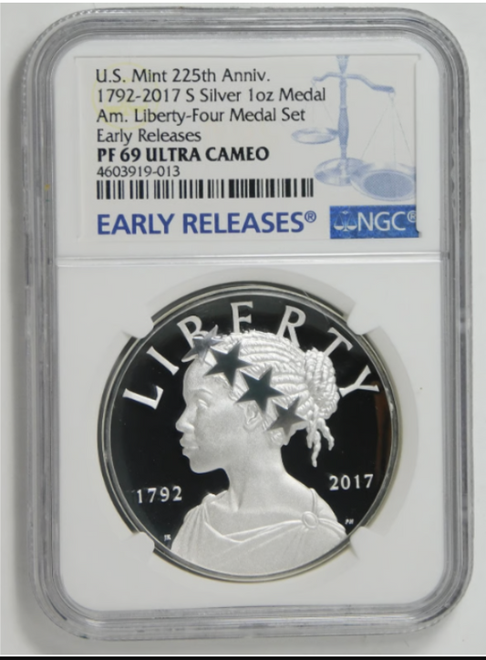 2017-S American Liberty Silver Medal 225th Anniversary! NGC Proof 69UC
