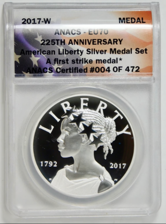 2017-W American Liberty Silver Medal 225th Anniversary! Enhanced Unc EU-70