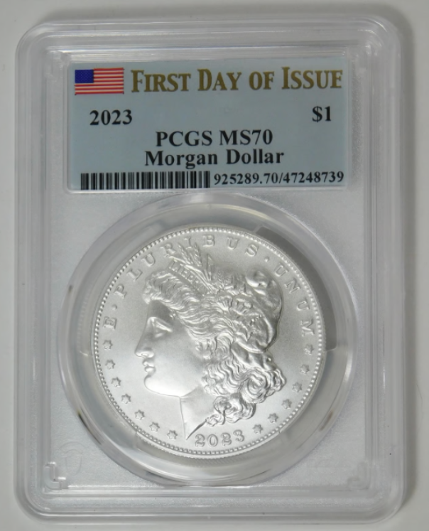 SPECIAL! 2023 Morgan Silver Dollar "First Day of Issue" Top Grade1 PCGS MS-70