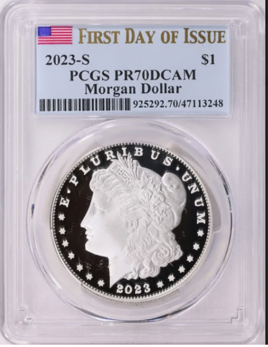 2023 S Morgan Silver Dollar TOP GRADE! PCGS Gem Proof 70 DCAM