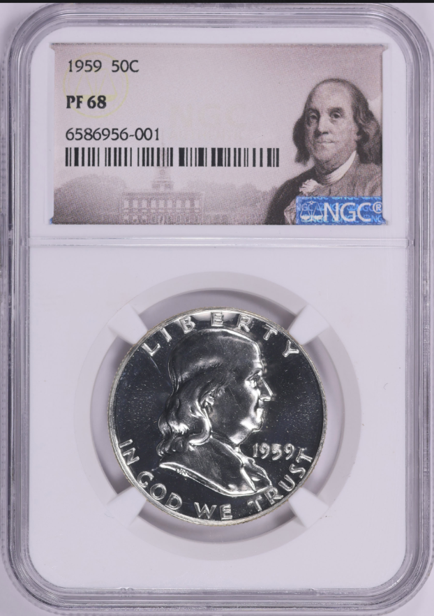 1959 Silver Franklin Half Dollar High Grade! NGC Proof-68