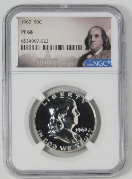 1962 Silver Franklin Half Dollar High Grade! NGC Proof-68