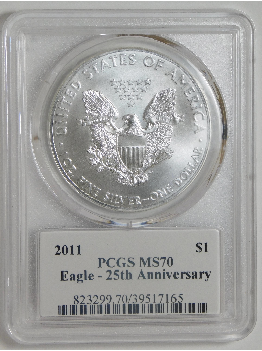 2011 American Eagle Silver Dollar Top Grade! PCGS MS-70 Cleveland Signed