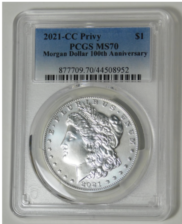 2021-CC Morgan Silver Dollar "CC Privy" 100th Anniversary PCGS Mint State 70