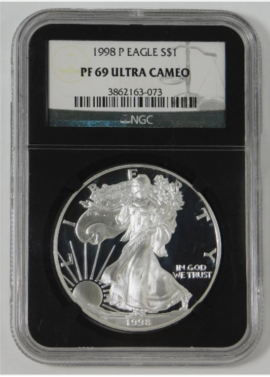 1998 P American Silver Eagle NGC Proof 69 Ultra Cameo
