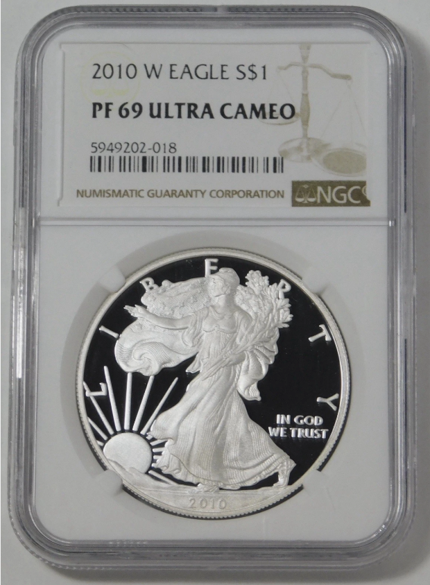 2010 W $1 Silver Eagle TOP GRADE! NGC Proof-69 Ultra Cameo