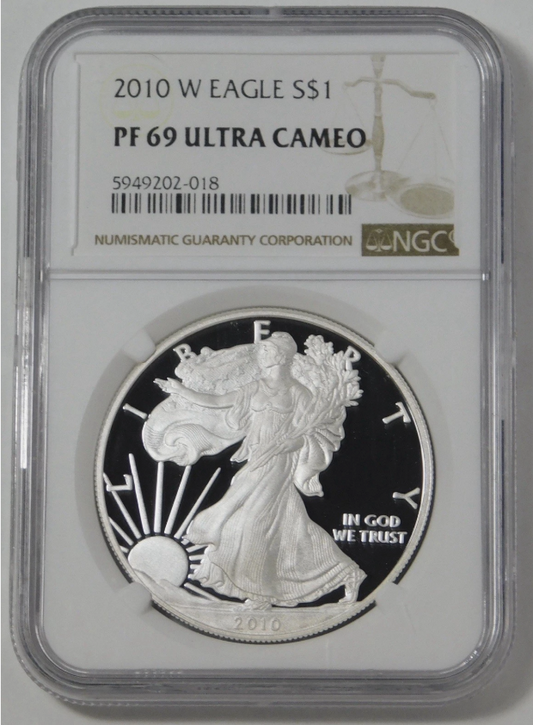 2010 W $1 Silver Eagle TOP GRADE! NGC Proof-69 Ultra Cameo