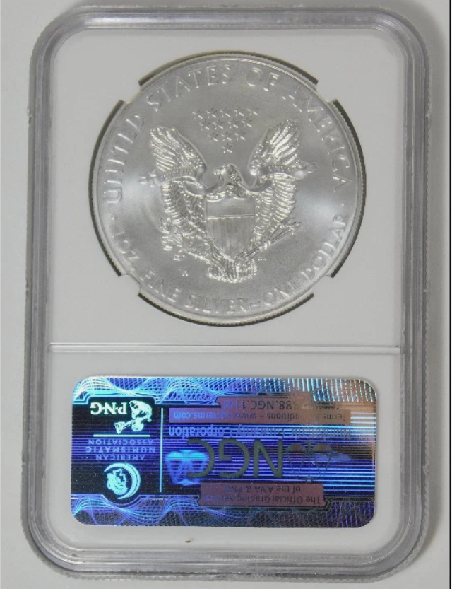 2012-W "Burnished" Silver Eagle Early Releases NGC MS-70 (West Point Star Label)