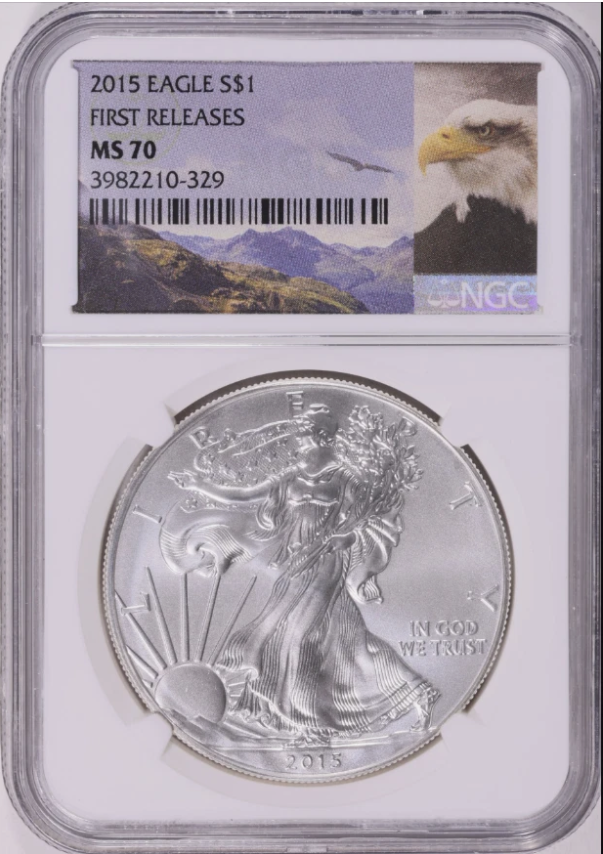 2015 American Silver Eagle First Releases! NGC MS-70 (Eagle Label)