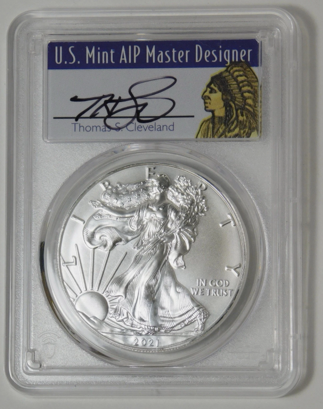 2021 Silver Eagle TOP GRADE! T-1 Emergency Issue! First Strike PCGS MS-70