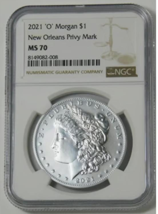 2021-O Morgan Silver Dollar "O Privy" 100th Anniversary! Top Grade NGC MS-70