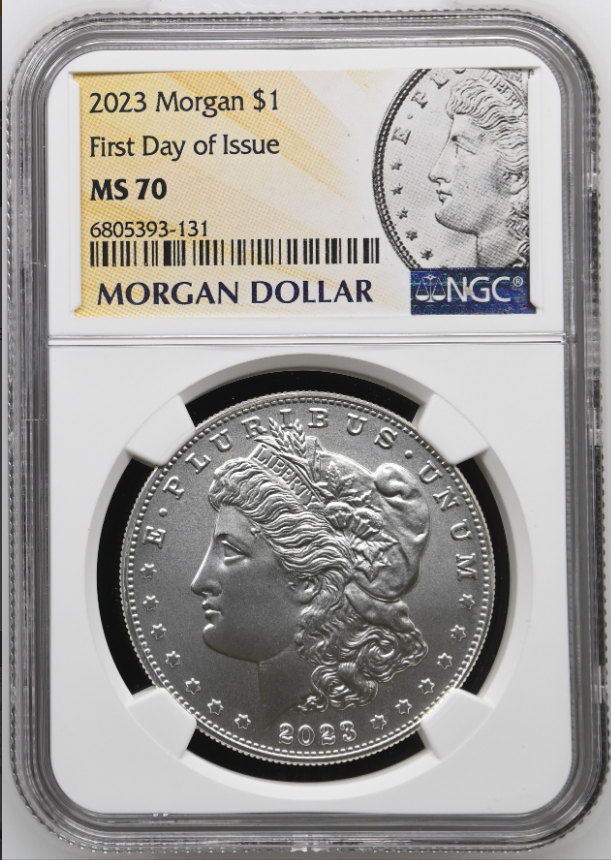2023 Morgan Silver Dollar "First Day Issue" NGC MS-70