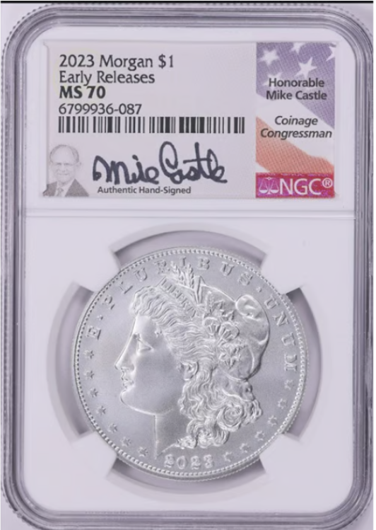 2023-S Morgan Silver Dollar "Early Releases" TOP GRADE! NGC Mint State 70