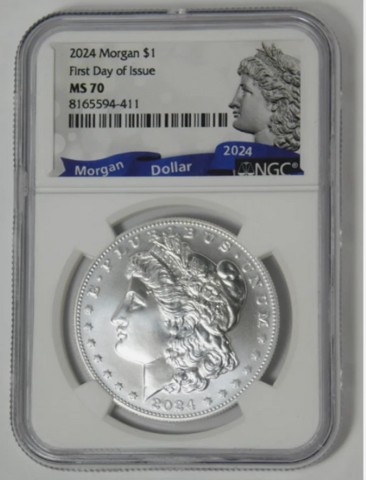 2024 Morgan Silver Dollar "First Day of Issue" TOP GRADE! NGC MS-70