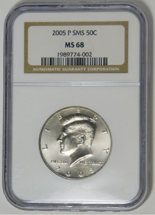 2005-P SMS Kennedy Half Dollar Big Grade!! NGC MS-68