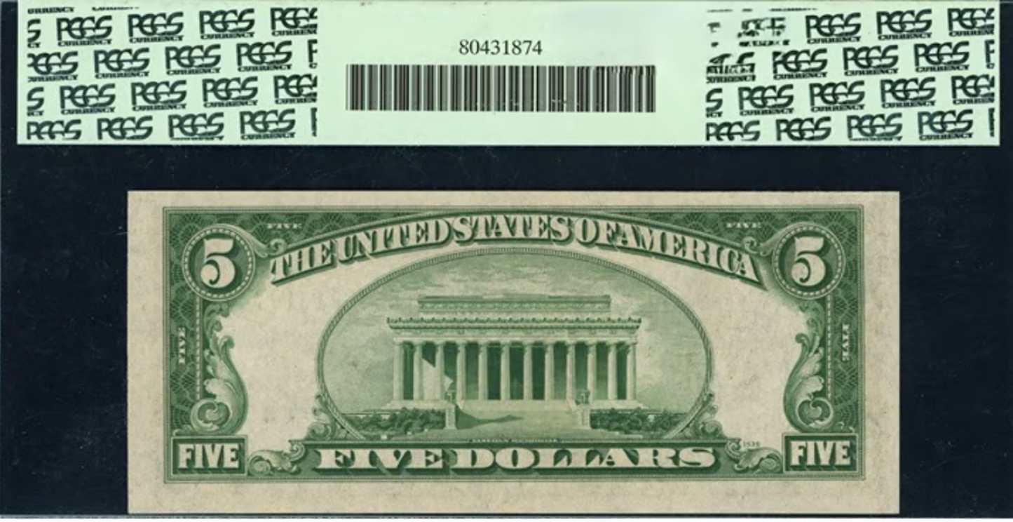 1934 $5 Philadelphia Federal Reserve "Mule" Note PCGS Very Choice new 64PPQ