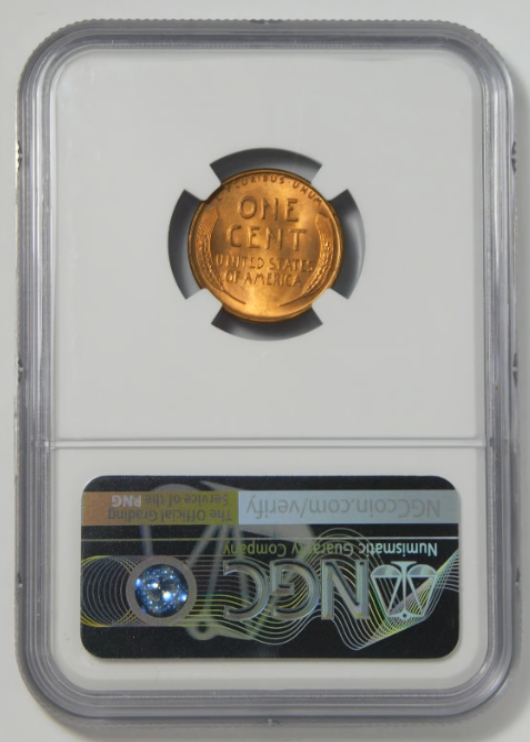 1955 Lincoln Wheat Cent NGC Mint State 66 RD