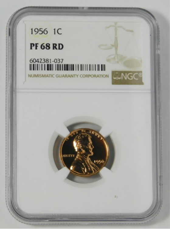 1956 Lincoln Wheat Cent BIG GRADE! NGC Proof 68 RD