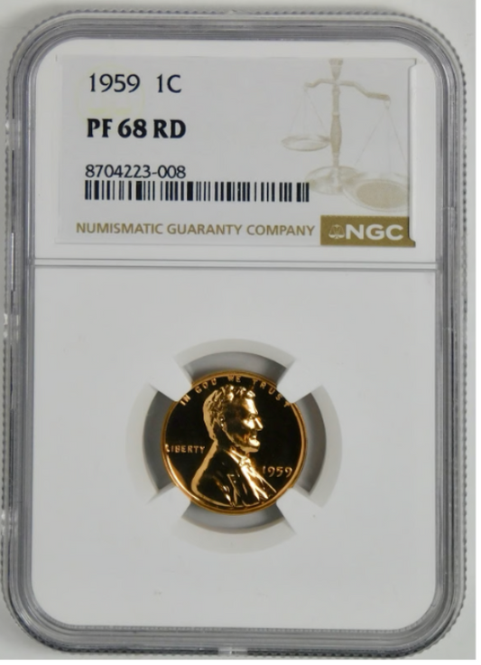 1959 Lincoln Cent High Grade! NGC Gem Proof 68 RD