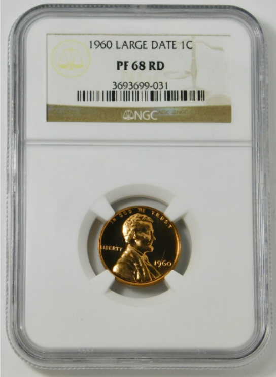 1960 Lincoln Wheat Cent Large Date NGC Gem Proof 68 RD