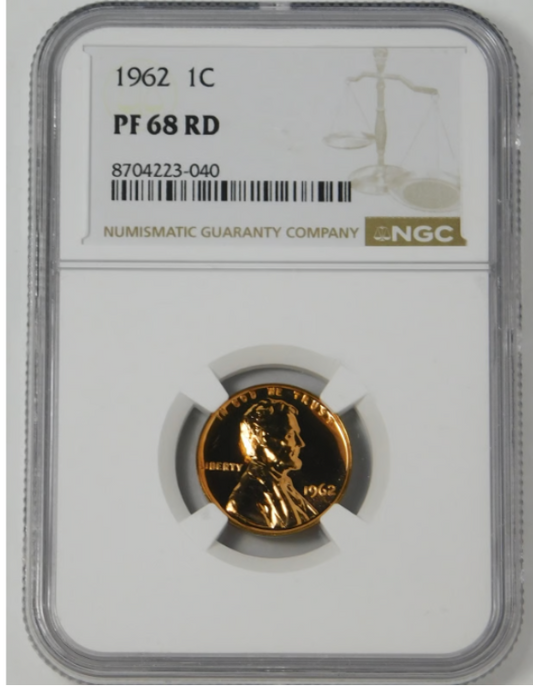 1962 Lincoln Cent High Grade! NGC Proof-68 RD
