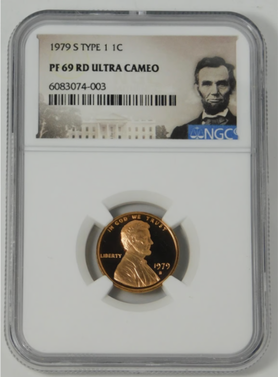 1979-S Lincoln Cent Type 1 & Type 2 NGC Proof 69 Ultra Cameo (Lincoln Labels)
