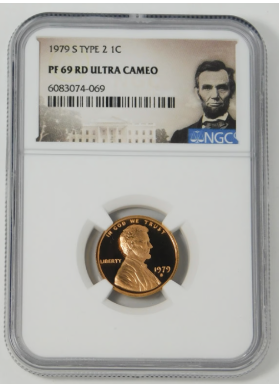 1979-S Lincoln Cent Type 1 & Type 2 NGC Proof 69 Ultra Cameo (Lincoln Labels)