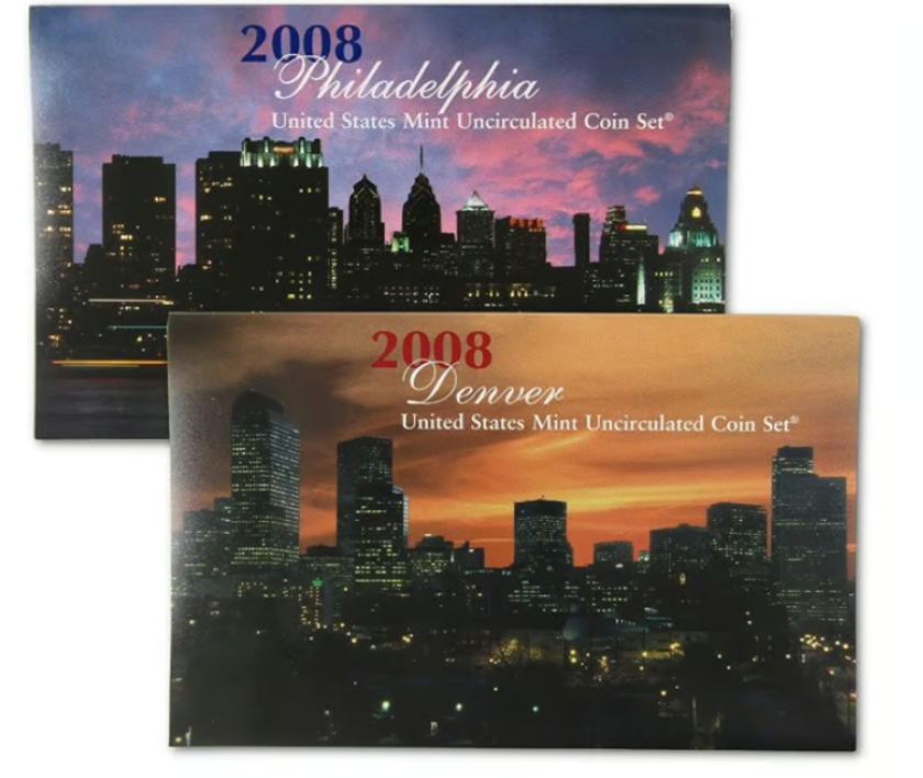2008 P & D U.S. Mint Uncirculated Set. 28 Coins