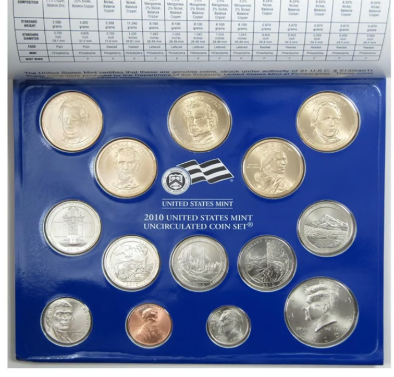 2010 P & D US Uncirculated Mint Set (28 Coins) Orig Mint pkg/COA