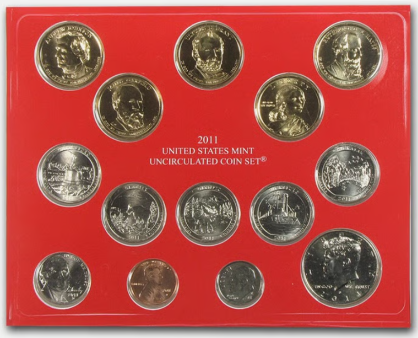 2011 P & D U.S. Mint Set. Original US Mint Pkg / COA. 28 Coins