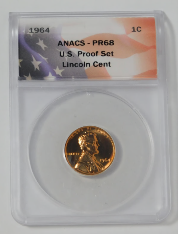 1964 Silver Proof Set HIGH GRADE! ANACS Proof 68 (5 Coins)