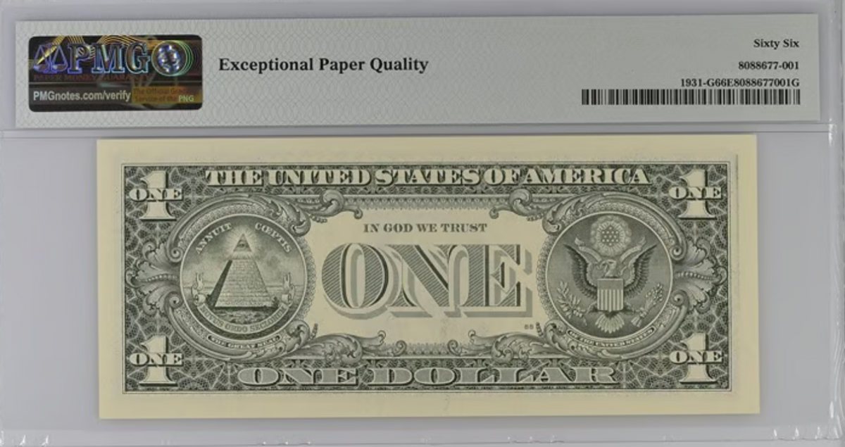 2003 Federal Reserve Note "LOW SERIAL NO". High Grade! PMG Superb Gem 66EPQ