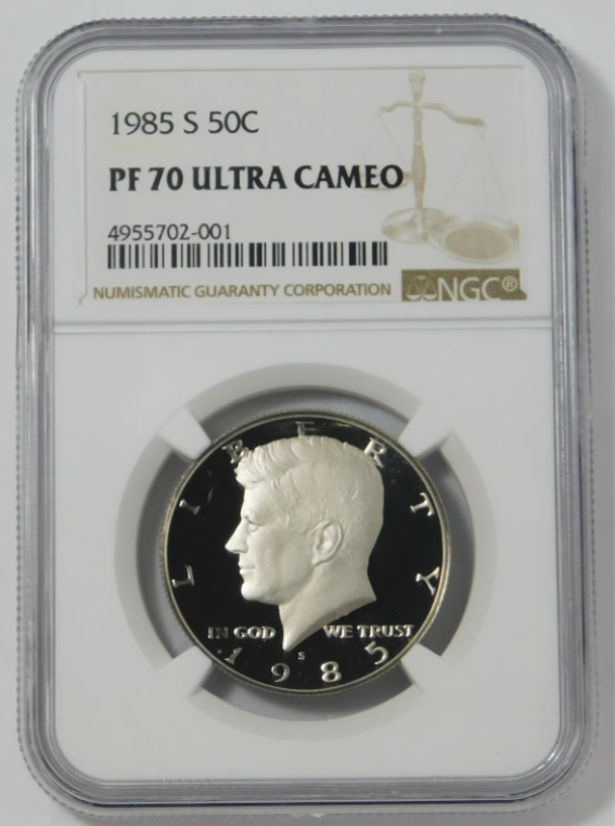 1985-S Kennedy Half Dollar Top Grade! NGC Proof-70 UC