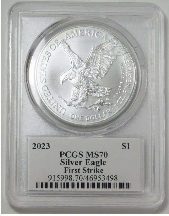2023 Silver Eagle First Strike! PCGS MS-70 (David Hall Signed Label)