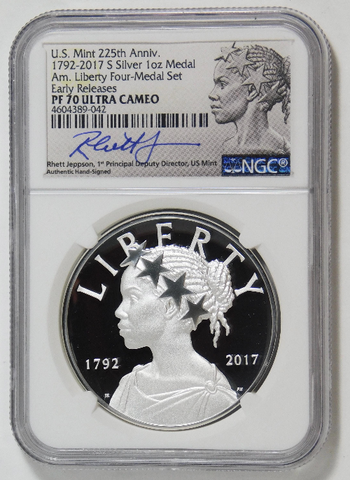2017-S Silver American Liberty Silver Medal 225th Anniversary!  NGC PF-70