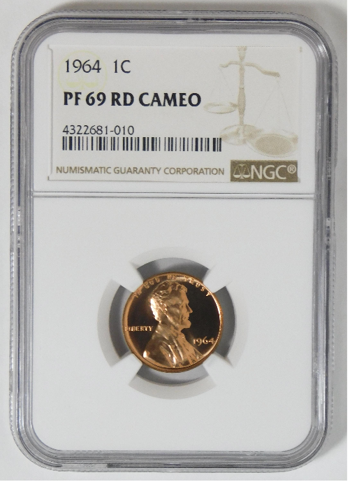 1964 Lincoln Memorial Cent "BIG GRADE! NGC Gem Proof 69Cameo