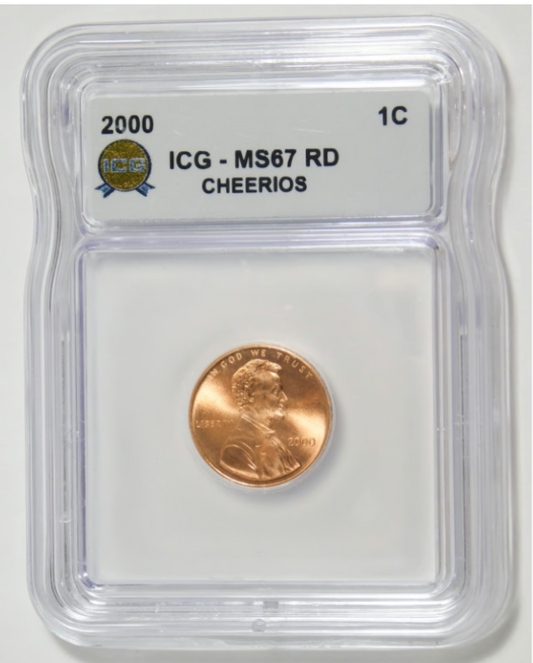 2000 Lincoln Cent From "Cheerios Promotion" High Grade! ICG MS-67 RD
