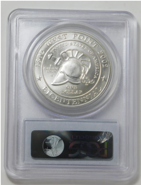 2002-W Commemorative "West Point" Silver Dollar Top Grade! PCGS MS-70
