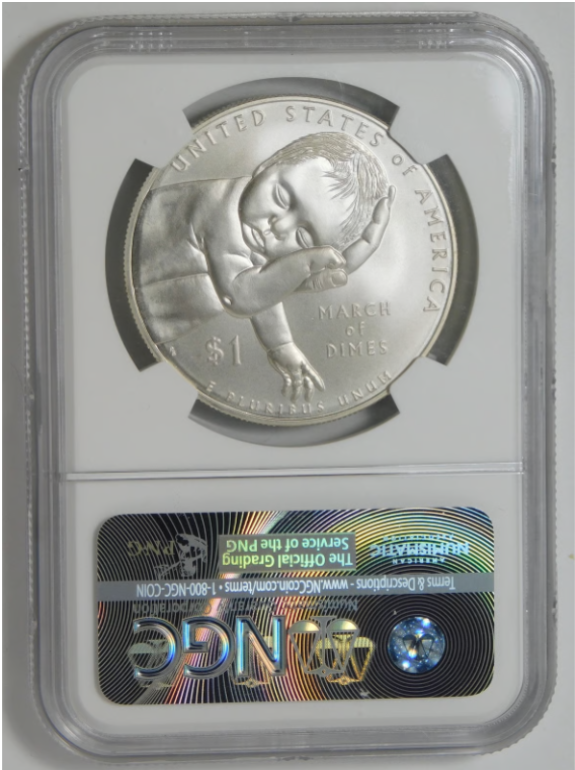 2015 P Commemorative March of Dimes TOP GRADE! NGC MS 70